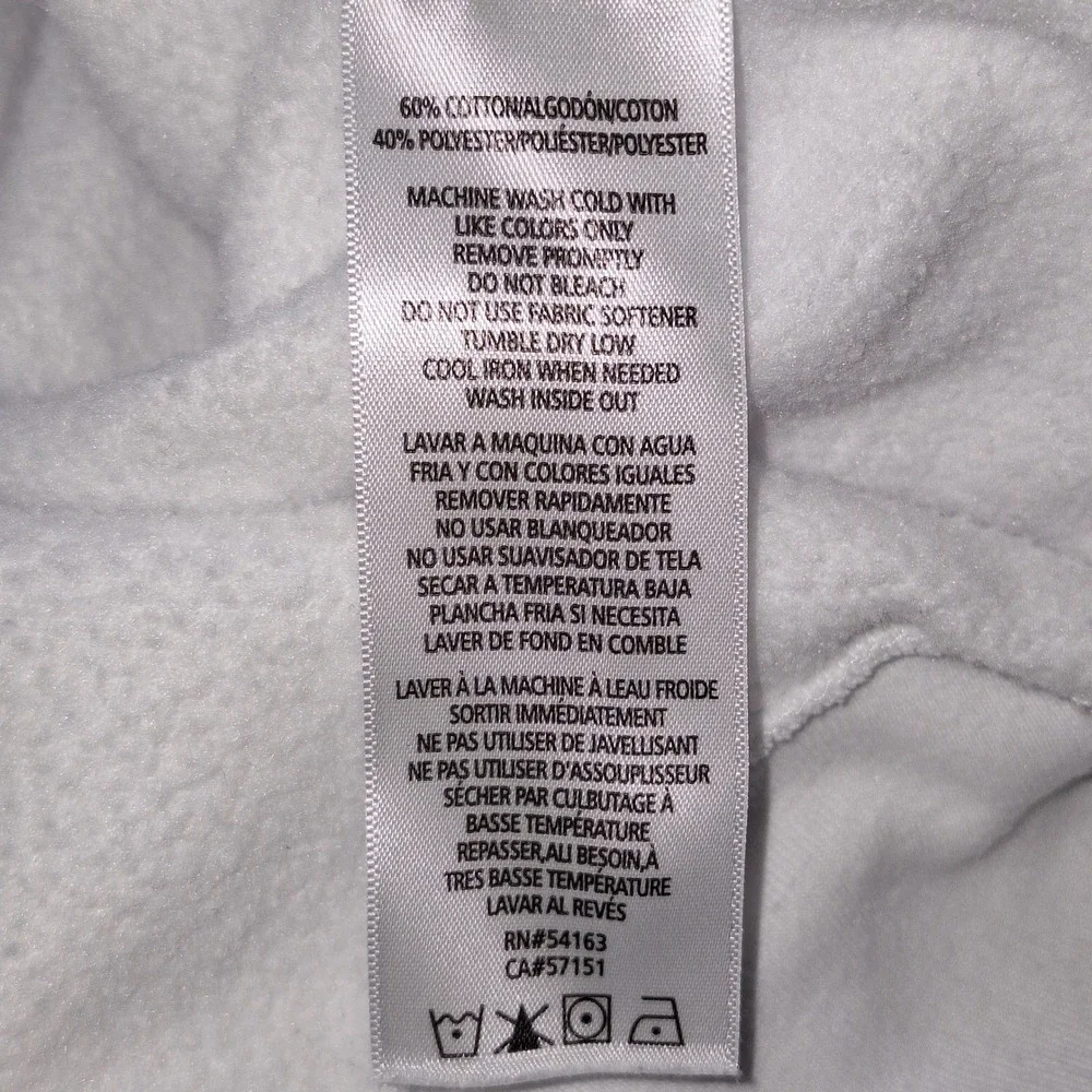 Calvin Klein Jeans Womens 2X White Sequin Logo Hoodie Pullover Sweatshirt
